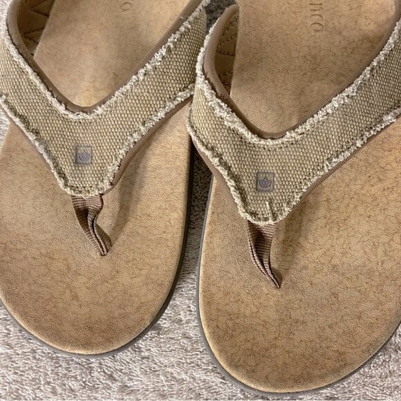 Spenco Yumi Plus Straw Java Cork Flip Flops 10 - Picture 11 of 14